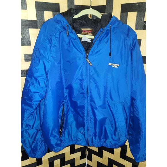 Stearns‎ Windbreaker Jacket Hooded Full Zip Lightweight Royal Blue XXL - Picture 1 of 8